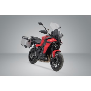 Sistema de maletas TRAX ADV Plateado. 45/45 l. Modelos Yamaha Tracer 9 (20-).