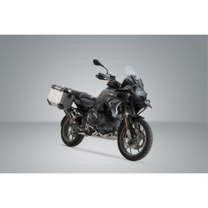 Sistema de maletas TRAX ADV + Akrapovic Plateado. 45/37 l. BMW R 1250 GS/Adv/Rallye (18-).