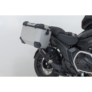 Sistema de maletas TRAX ADV + Akrapovic Plateado. 45/45 litros. BMW R 1300 GS (23-).