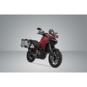 Sistema de maletas TRAX ADV Plateado. 45/45 l. Multistrada 1200/ 1260/ 950/ V2