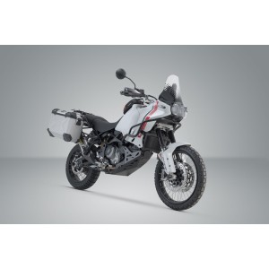 Sistema de maletas TRAX ADV Plateado. 45/37 l. DesertX (22-) / Rally (23-).