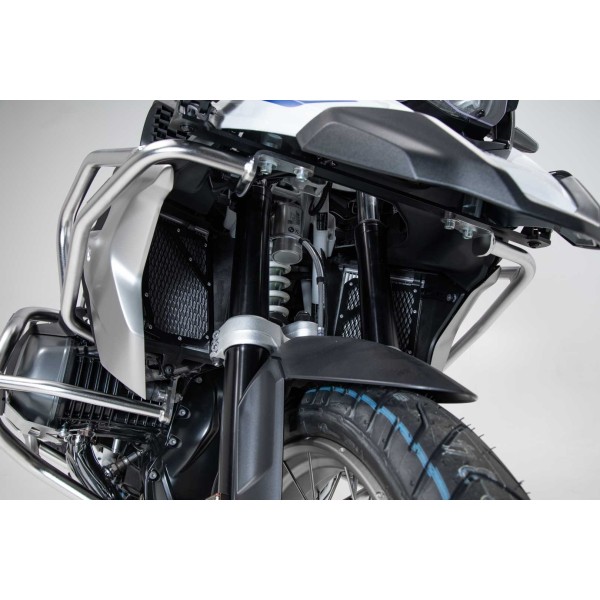 Protector de radiador de aluminio Negro. BMW R 1200 GS (16-18), R 1250 GS (18-).