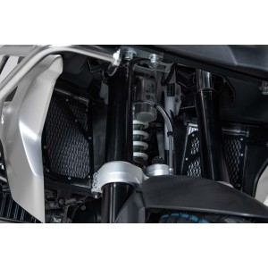 Protector de radiador de aluminio Negro. BMW R 1200 GS (16-18), R 1250 GS (18-).