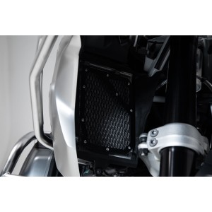 Protector de radiador de aluminio Negro. BMW R 1200 GS (16-18), R 1250 GS (18-).