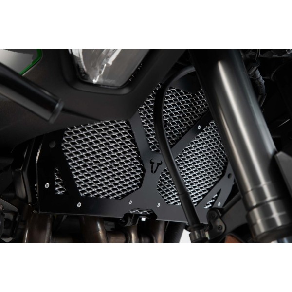 Protector de radiador Negro/Plateado. Kawasaki Versys 1000 (18-).