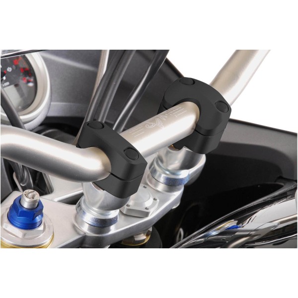 Conversor de manillar Ø 22mm a Ø 28mm. h 20 mm. Negro.