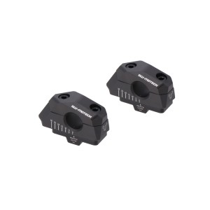 Acercador de manillar variable para Ø22 H-25mm. Colocación de 5/10/15/20/25/30 mm. Negro