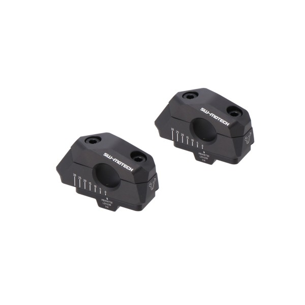 Acercador de manillar variable para Ø22 H-25mm. Colocación de 5/10/15/20/25/30 mm. Negro