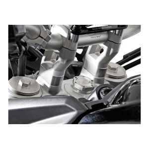 Elevador de manillar H-20 mm. Plateado. Triumph Tiger 800/ 900/ 1200.