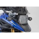 Protector de luces delanteras Soporte con panel PVC. Suzuki V-Strom 1050 (19-).