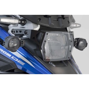 Protector de luces delanteras Soporte con panel PVC. Suzuki V-Strom 1050 (19-).
