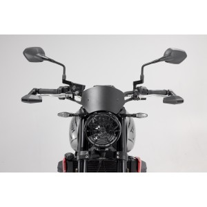 Protectores de maneta con deflector de aire Negro. Triumph Trident 660 (21-).