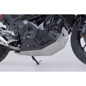 Protector de motor Negro/plateado. Honda NC700 / NC750 con DCT.