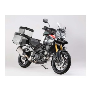 Protector de motor Negro/Plateado. Para V-Strom 1000 con crashbar.
