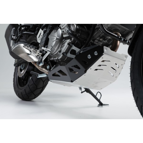 Protector de motor Negro/plateado. Suzuki DL650 (11-) / XT (15-).