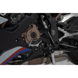 protector de la tapa para la carcasa del motor Negro/plateado. S1000RR(19-)/R(21-), M1000R(22-).