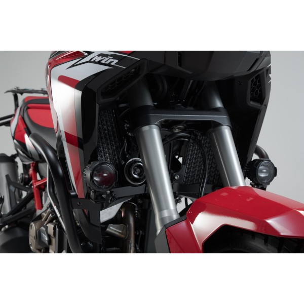 Soporte para faros Negro. Honda CRF1000L/CRF1100L con prot. lateral.