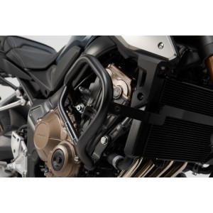 Protecciones laterales de motor Negro. Honda CB650F (14-18) / CB650R (18-).