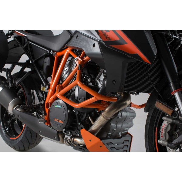 Protecciones laterales de motor Naranja. KTM 1290 Super Duke R / GT.