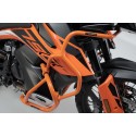 Protecciones superiores de motor Naranja. KTM 790 Adv/R (19-21), 890 Adv/R (20-22).