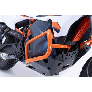 Protecciones laterales de motor Naranja. KTM 790 Adv (23-), 890 Adv/R (22-).