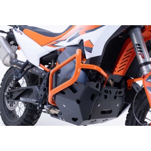 Protecciones laterales de motor Naranja. KTM 790 Adv (23-), 890 Adv/R (22-).