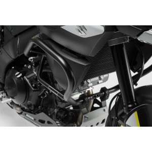 Protecciones laterales de motor Negro. Suzuki V-Strom 1000 (14-19).