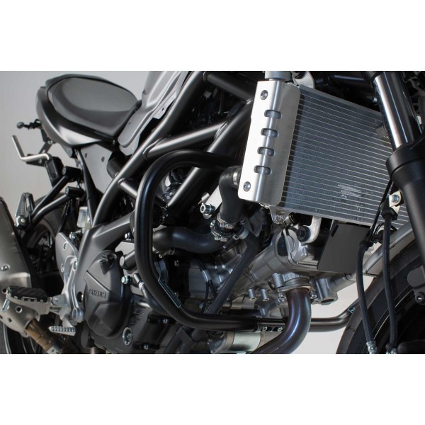 Protecciones laterales de motor Negro. Suzuki SV650 ABS (15-)/SV650 X (18-).