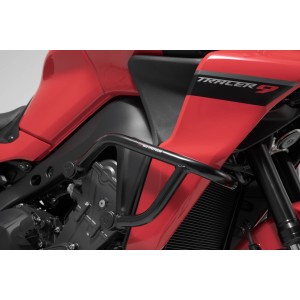 Protecciones laterales de motor Negro. Yamaha Tracer 9 / GT (20-) / GT+ (22-).
