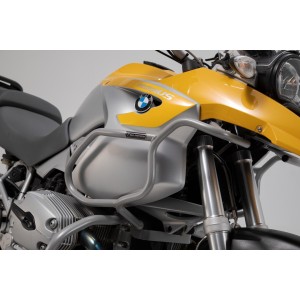 Protecciones superiores de motor Plateado. BMW R1200 GS (04-07). Solo con prot.