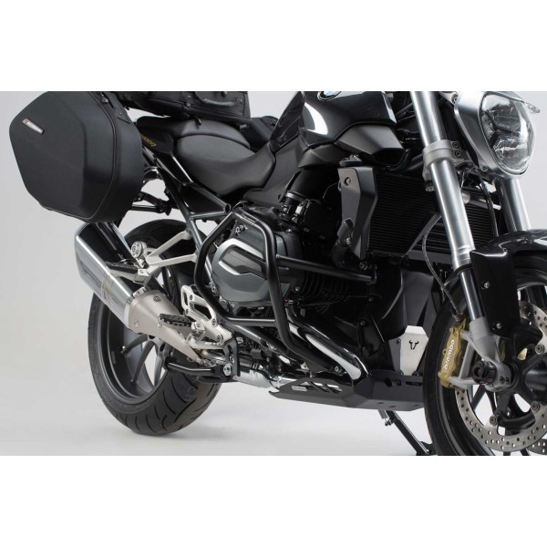 Protecciones laterales de motor Negro. BMW R1200R / R1200RS (14-18).