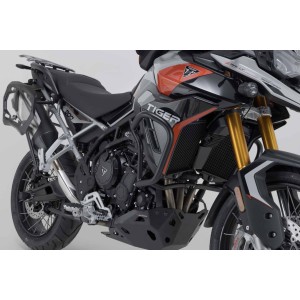 Protecciones laterales de motor Negro. Modelos Triumph Tiger 900, Tiger 850 Sp.