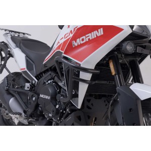 Protecciones laterales de motor Negro. Moto Morini X-Cape 650 (21-).