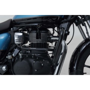 Protecciones laterales de motor Negro. Royal Enfield Meteor 350 (19-).