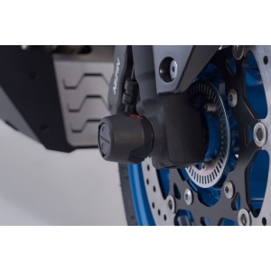 Kit de topes anticaídas para el eje delantero Negro. Suzuki GSX-8S/8R (22-), V-Strom 800 (22-).