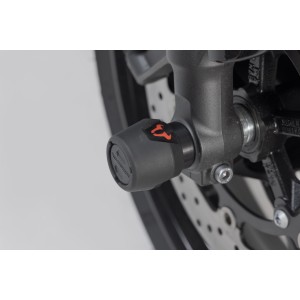 Kit de topes anticaidas para el eje delantero Negro. Yamaha MT-09/SP, XSR900, XT1200Z.