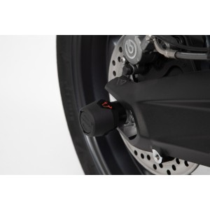 Kit de topes anticaidas para el eje trasero Negro. Yamaha MT-09 (13-16)/Tracer, XSR900/Abar.