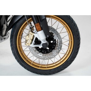 Kit de topes anticaidas para el eje delantero Negro. BMW R 1200 GS / RT, R 1250 GS / RT.