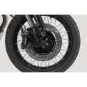 Kit de topes anticaídas para el eje delantero Negro. Moto Guzzi V85 TT (21-23).