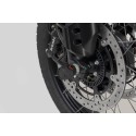 Kit de topes anticaídas para el eje delantero Negro. Moto Guzzi V85 TT (21-23).