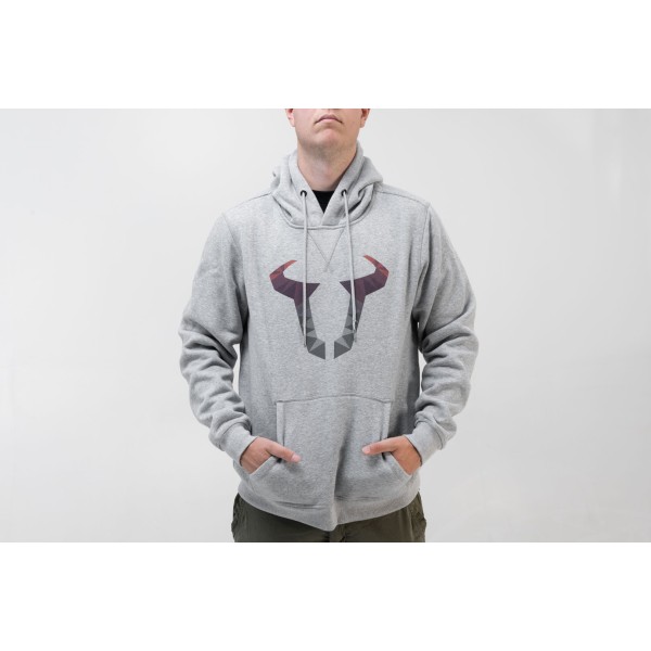 Sudadera con capucha Street Line. Gris. Unisexo. Talla XS.