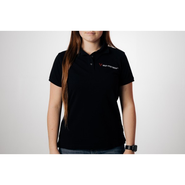 Polo de equipo Core Line. Negro. Mujer. Talla S.