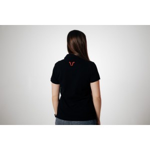 Polo de equipo Core Line. Negro. Mujer. Talla S.