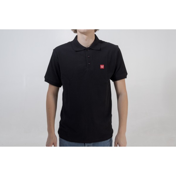 Polo Core Line. Negro. Hombre. Talla L.
