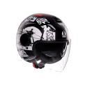 CASCO AGV ETERES HISTORY MATT BLACK/WHITE/RED