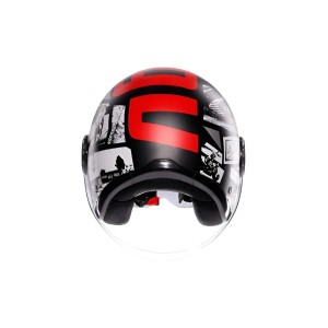 CASCO AGV ETERES HISTORY MATT BLACK/WHITE/RED