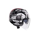 CASCO AGV ETERES HISTORY MATT BLACK/WHITE/RED