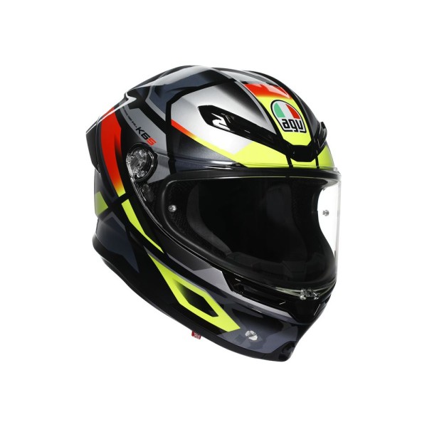 CASCO AGV K6 S AGV MPLK ERAZER BLACK/RED/YELLOW FLUO