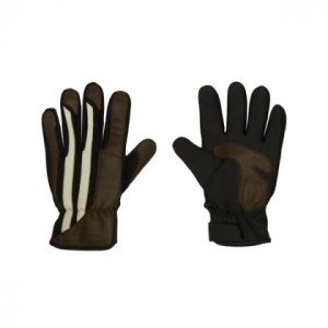 Guante de moto vintage Invictus El Figura marrón