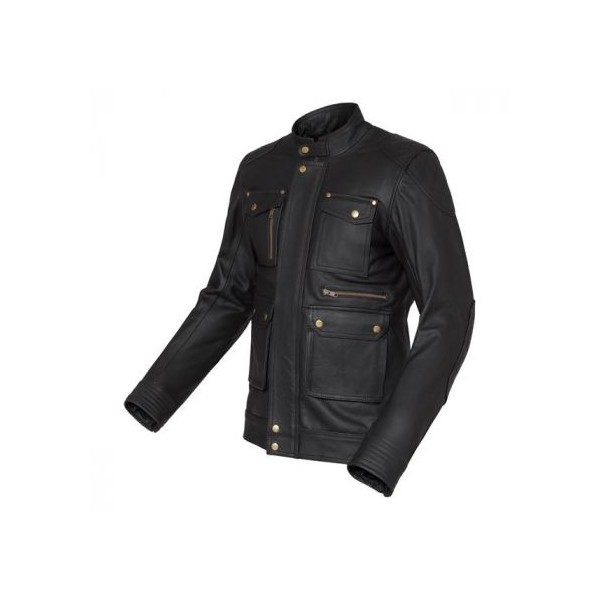 Chaqueta de moto de cuero laminada 3 cuartos Invictus Ulises